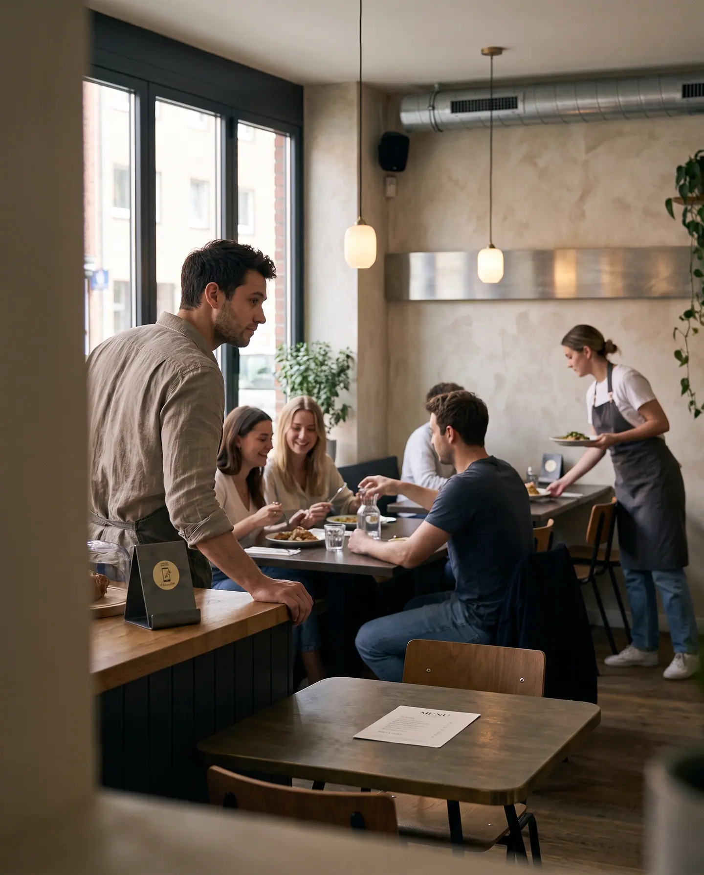 Weitere Ansicht aus dem Gastraum des Restaurants.