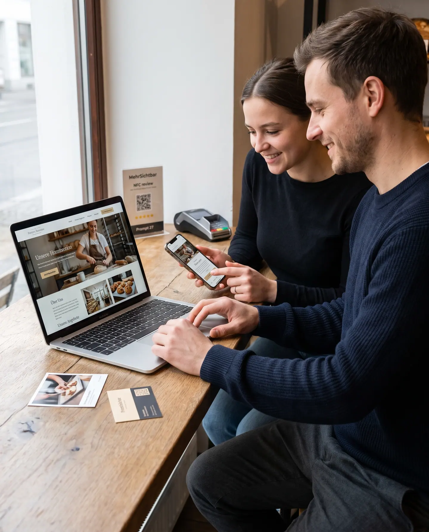 Starter-Website und Fotografie in einem lokalen Unternehmen.